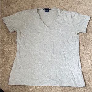 Plain Gray V Neck